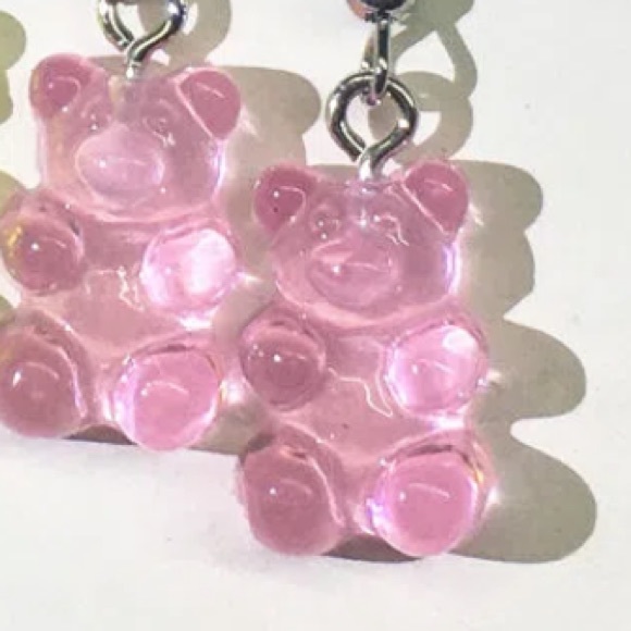 🆕 Gummy Bear Charm Dangle Earrings - Picture 2 of 8